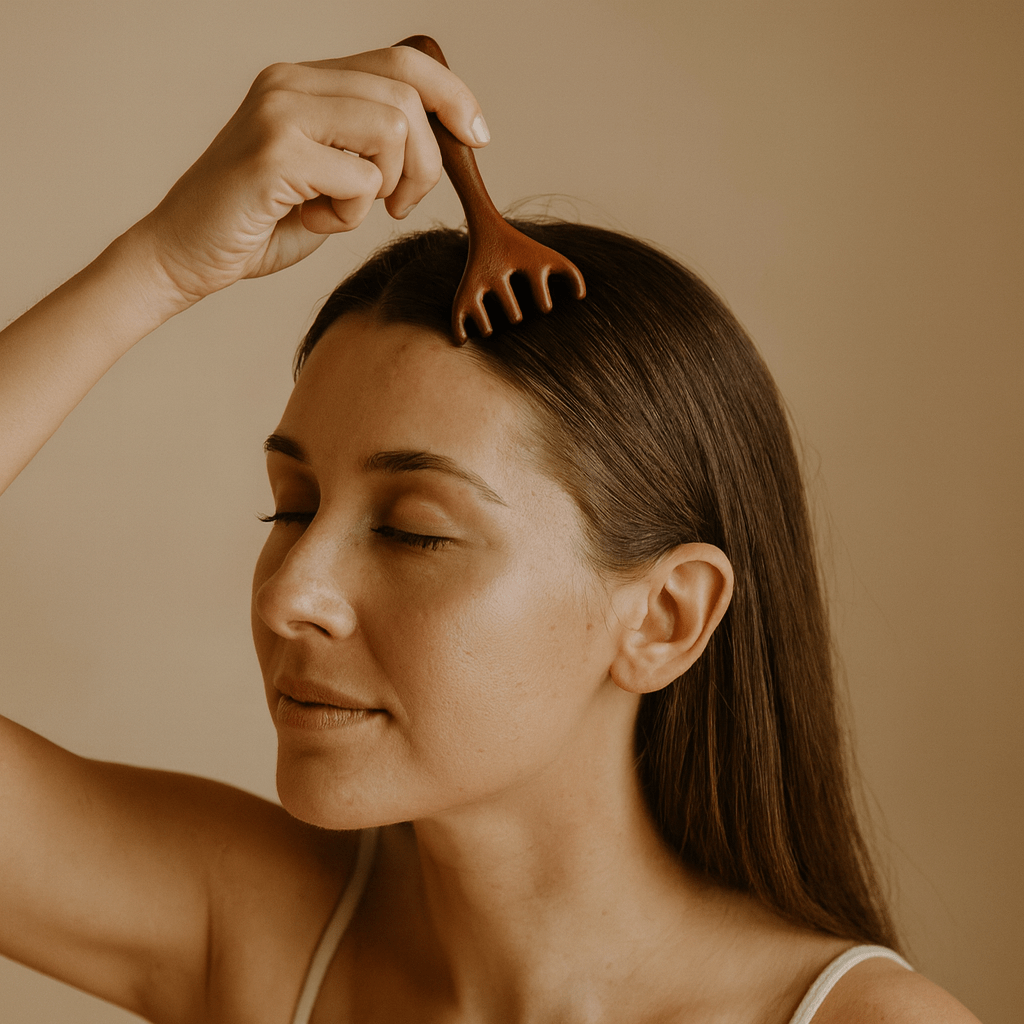 Peigne de Massage en Bois de Santal Ritualéa – Détente du Cuir Chevelu & du Corps