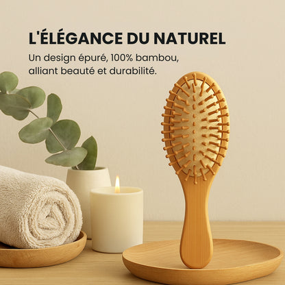Brosse à Cheveux en Bambou Ritualéa – Soin Naturel & Massage du Cuir Chevelu
